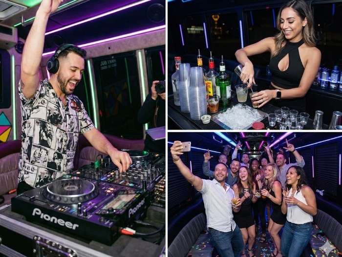 Upgrade your ride with a live DJ and our premium Las Vegas mobile bar service.