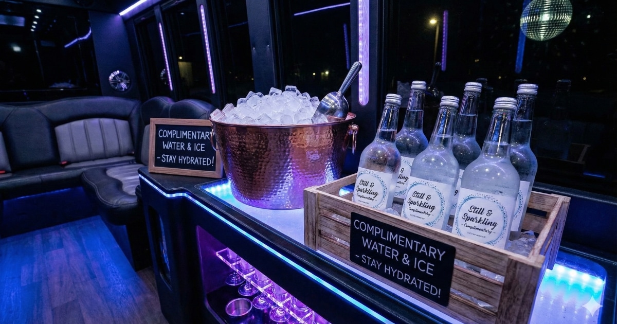 Stay hydrated. We provide complimentary ice and water for all hourly charters.