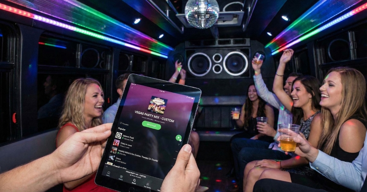 You are the DJ. Control the vibe with our iPad-connected premium sound systems.